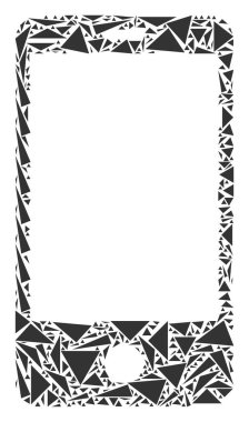 Smartphone kolaj üçgen