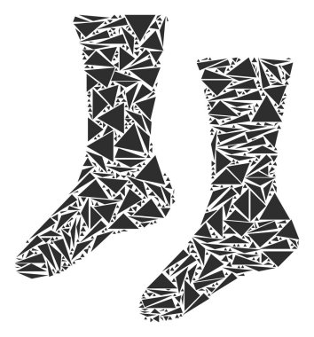 Çorap kolaj üçgen