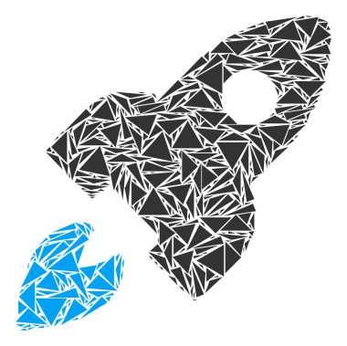 Uzay roketi kolaj üçgen