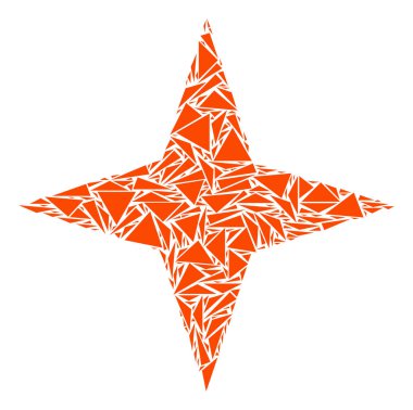 Üçgen alan yıldız mozaik