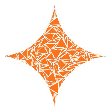 Yıldız üçgen mozaiği ışıltı