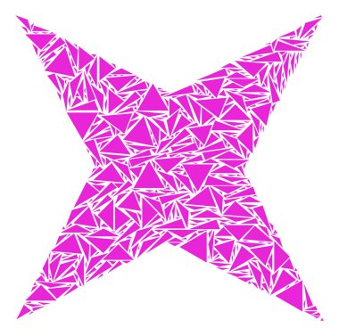 Yıldız üçgen mozaiği ışıltı