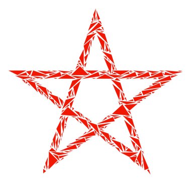 Yıldız Pentagram mozaik üçgen