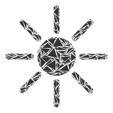 Güneş kolaj üçgen