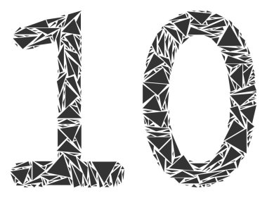 On basamak metin kolaj üçgen