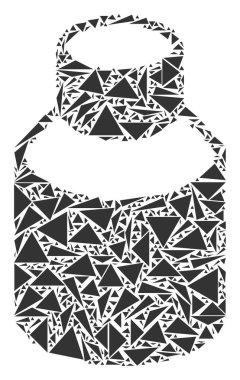 Şişe mozaik üçgen