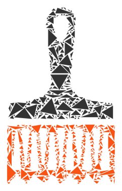 Geniş fırça mozaik üçgen