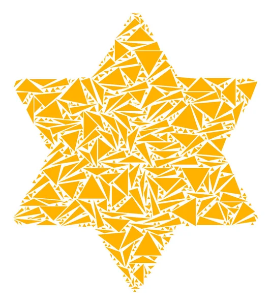 Шість вказав зірка мозаїка трикутників — стоковий вектор