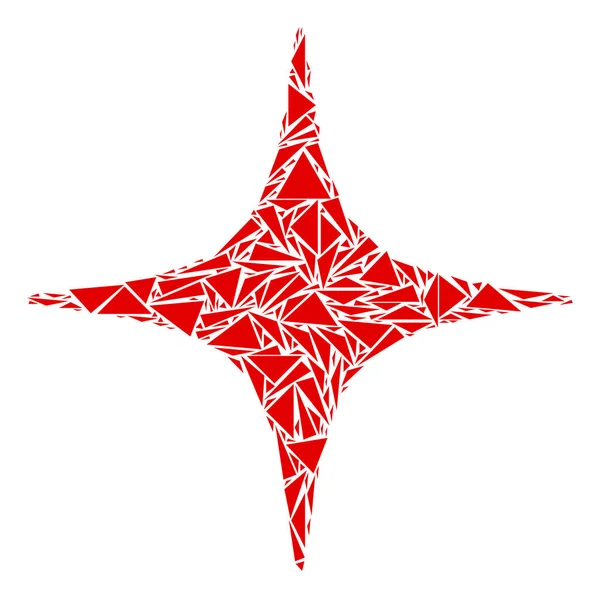 Üçgen alan yıldız mozaik