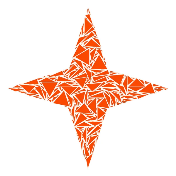 Üçgen alan yıldız mozaik