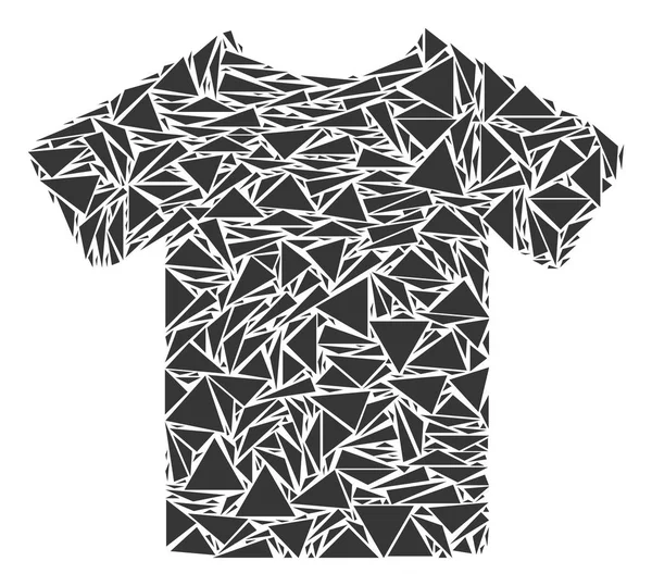 T-Shirt kolaj üçgen — Stok Vektör