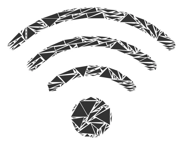 Zdroj koláž z trojúhelníků, Wi-Fi — Stockový vektor