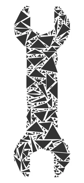 三角形のレンチ モザイク — ストックベクタ
