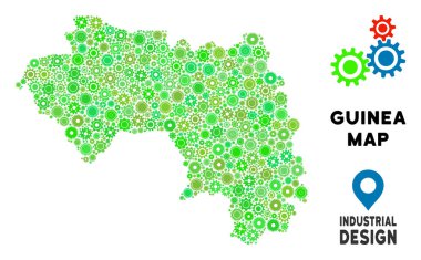 Gears'ın Afrika Gine harita kompozisyon