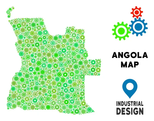 Gears'ı Angola Haritası kompozisyon