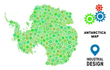 Gears'ı Antarktika harita kolaj