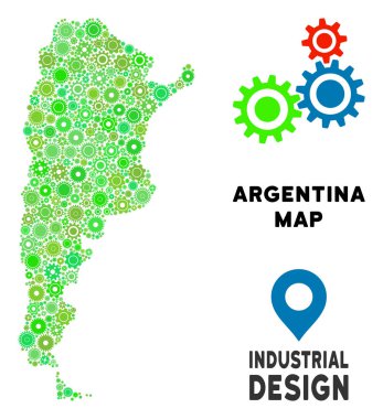 Gears'ın Arjantin harita kompozisyon