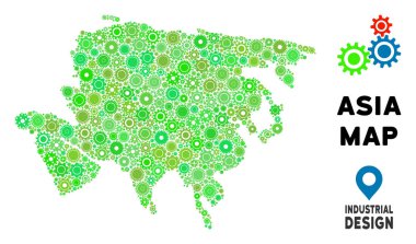 Gears'ı Asya harita mozaik