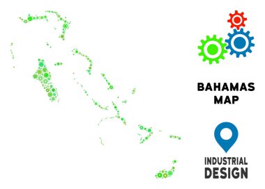 Mozaik Gears Bahama Adaları Haritası