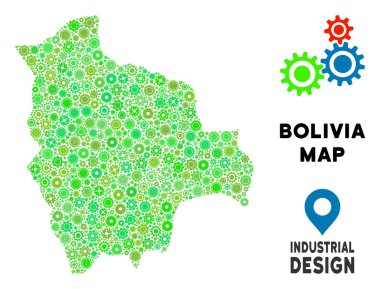 Gears'ı Bolivya harita kolaj