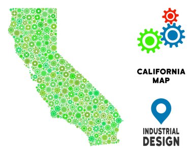 Gears'ı California harita mozaik