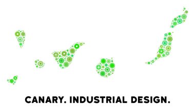 Kolaj Gears canarinha İspanya Adaları Haritası