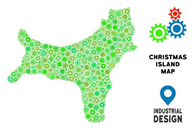 Gears'ı Christmas Adası Haritası kolaj