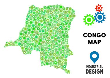 Gears'ın Demokratik Cumhuriyeti Kongo harita mozaik