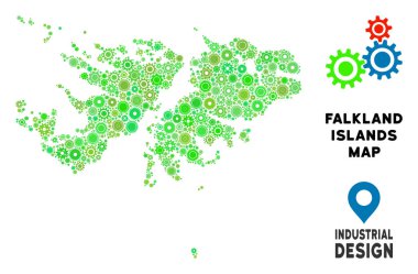 Gears'ın Falkland Adaları Harita kolaj