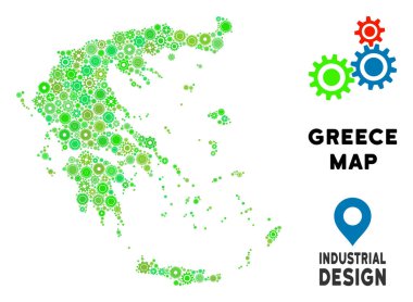 Gears'ın Yunanistan harita kompozisyon