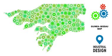 Gears'ı Gine-Bissau harita kompozisyon