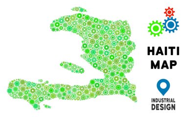 Gears'ı Haiti harita mozaik