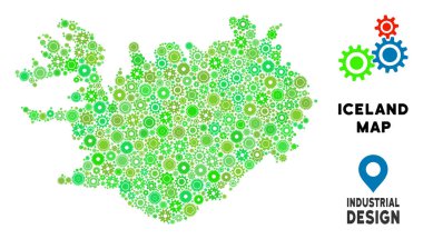 Gears'ı İzlanda harita mozaik