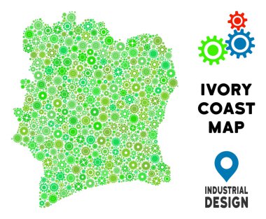 Gears'ı Fildişi Sahili haritası kolaj