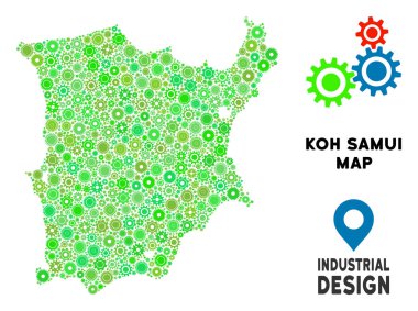 Gears'ı Koh Samui Haritası kolaj