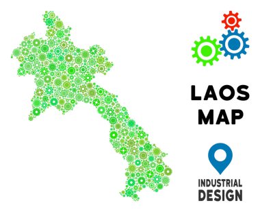 Kompozisyon vites Laos Haritası