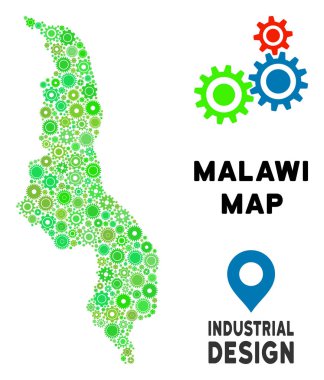 Gears'ı Malavi Haritası mozaik