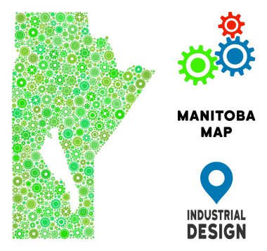Gears'ı Manitoba Eyaleti harita kompozisyon