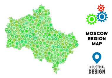 Gears'ın Moskova Oblast Harita mozaik
