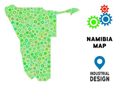 Gears'ı Namibya Haritası kompozisyon