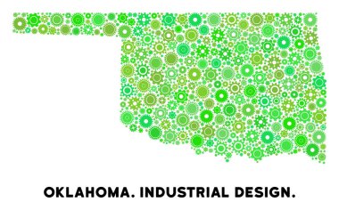 Gears'ı Oklahoma eyalet harita kolaj