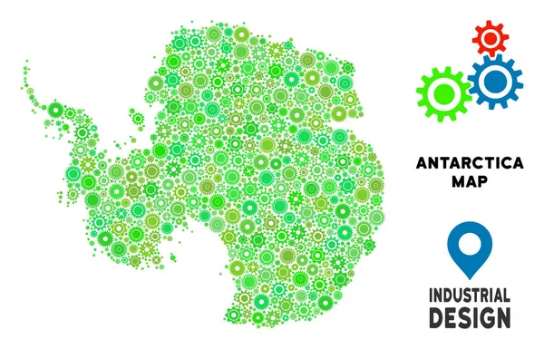 Gears'ı Antarktika harita kolaj