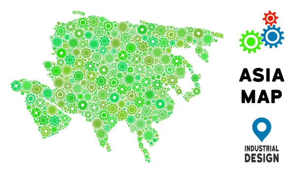 Gears'ı Asya harita mozaik