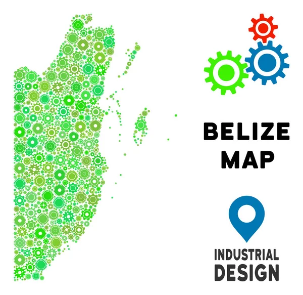 Gears'ı Belize Haritası mozaik