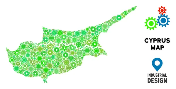 Gears'ı Kıbrıs ülkeleri harita kompozisyon