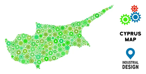 Gears'ı Kıbrıs Adası harita kolaj