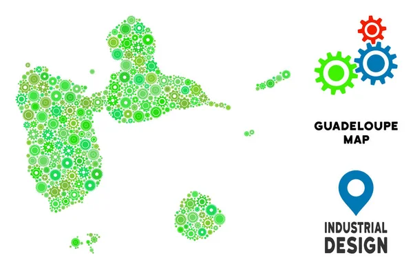 Gears'ı Guadeloupe harita mozaik