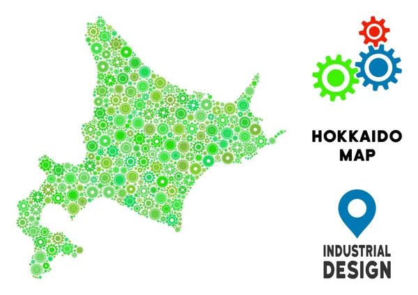 Gears'ı Hokkaido Adası harita mozaik