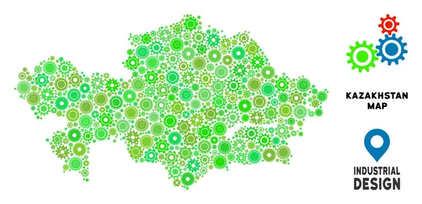 Gears'ı Kazakistan harita kompozisyon
