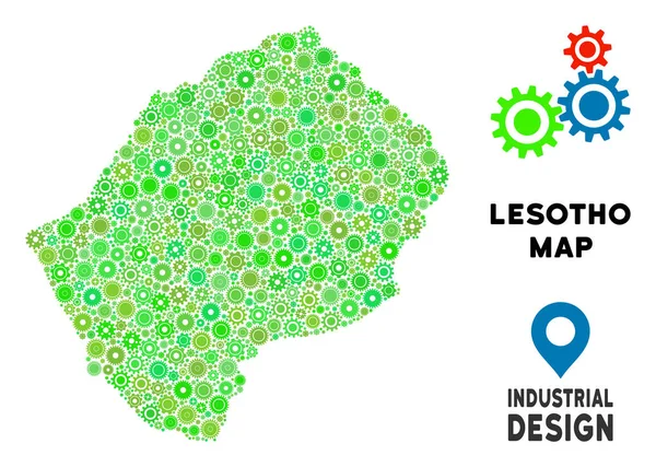 Gears'ı Lesoto Haritası kompozisyon